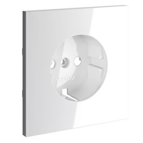 Накладка для розетки с заземлением S70 (белый глянцевый) / Voltum VLS000601