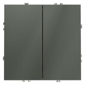 Выключатель двухклавишный S70 (титан) / Voltum VLS020106