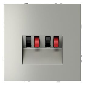 Розетка акустическая 4-местная S70 (сталь) / Voltum VLS060305