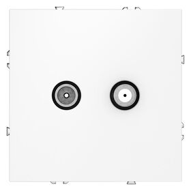 Розетка телевизионная оконечная TV+SAT S70 (белый матовый) / Voltum VLS060402