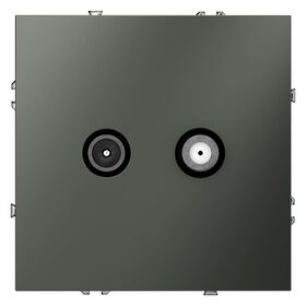 Розетка телевизионная оконечная TV+SAT S70 (титан) / Voltum VLS060406