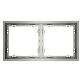 Рамка пластиковая на 2 поста S70 (сталь) / Voltum VLS100205