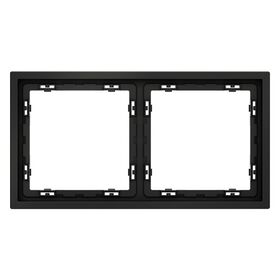 Рамка пластиковая на 2 поста S70 (черный матовый) / Voltum VLS100208