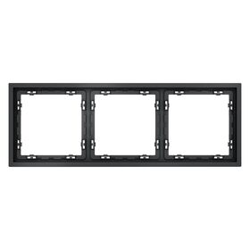Рамка пластиковая на 3 поста S70 (графит) / Voltum VLS100307