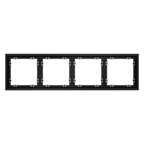 Рамка пластиковая на 4 поста S70 (черный матовый) / Voltum VLS100408