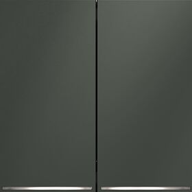 Выключатель двухклавишный с подсветкой S70 (титан) / Voltum VLS020206