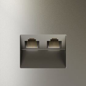 Розетка компьютерная двойная RJ45+RJ45 кат.6 S70 (шелк) / Voltum VLS060204