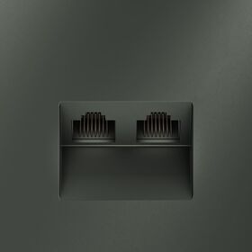 Розетка компьютерная двойная RJ45+RJ45 кат.6 S70 (титан) / Voltum VLS060206