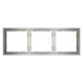 Рамка пластиковая на 3 поста S70 (сталь) / Voltum VLS100305