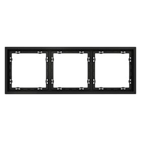 Рамка пластиковая на 3 поста S70 (черный матовый) / Voltum VLS100308