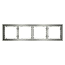Рамка пластиковая на 4 поста S70 (сталь) / Voltum VLS100405