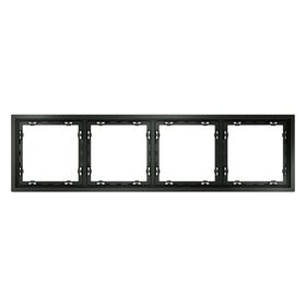 Рамка пластиковая на 4 поста S70 (титан) / Voltum VLS100406