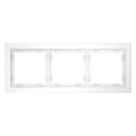 Рамка стеклянная на 3 поста S70 (белый,матовый,стекло) / Voltum VLS110302