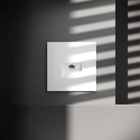 Розетка компьютерная RJ45 кат.6 S70 (белый матовый) / Voltum VLS060102