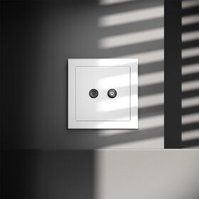 Розетка телевизионная оконечная TV+SAT S70 (белый матовый) / Voltum VLS060402