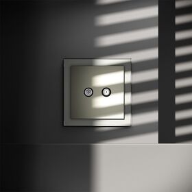 Розетка телевизионная оконечная TV+SAT S70 (сталь) / Voltum VLS060405