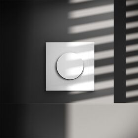 Светорегулятор поворотно-нажимной 600 Вт S70 (белый матовый) / Voltum VLS070302