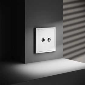 Розетка телевизионная оконечная TV+SAT S70 (белый матовый) / Voltum VLS060402