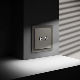 Розетка телевизионная оконечная TV+SAT S70 (шелк) / Voltum VLS060404