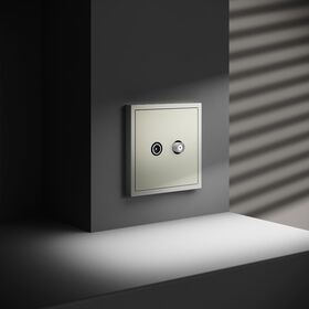 Розетка телевизионная оконечная TV+SAT S70 (сталь) / Voltum VLS060405