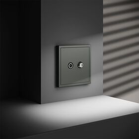 Розетка телевизионная оконечная TV+SAT S70 (титан) / Voltum VLS060406