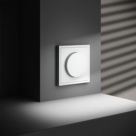 Светорегулятор поворотно-нажимной 600 Вт S70 (белый матовый) / Voltum VLS070302