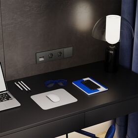 Выключатель двухклавишный S70 (титан) / Voltum VLS020106