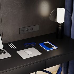 Рамка пластиковая на 4 поста S70 (черный матовый) / Voltum VLS100408