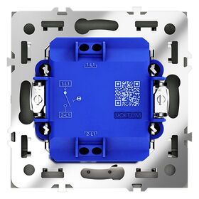 Выключатель одноклавишный с подсветкой S70 (титан) / Voltum VLS010206