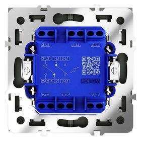 Проходной переключатель двухклавишный S70 (титан) / Voltum VLS020306