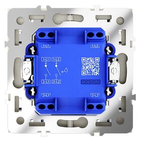 Выключатель с самовозвратом двухклавишный S70 (шелк) / Voltum VLS020604