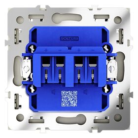 Розетка акустическая 4-местная S70 (сталь) / Voltum VLS060305