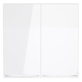 Клавиши для выключателя/переключателя двухклавишного с подсветкой S70 (белый глянцевый) / Voltum VLS000401