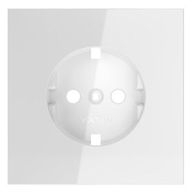 Накладка для розетки с заземлением S70 (белый глянцевый) / Voltum VLS000601