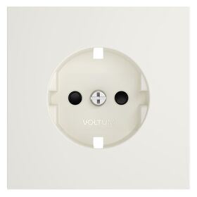 Накладка для розетки с заземлением и защитными шторками S70 (хлопок) / Voltum VLS000713