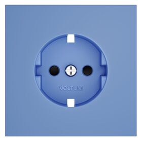 Накладка для розетки с заземлением и защитными шторками S70 (деним) / Voltum VLS000715