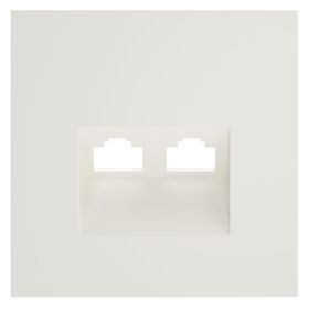 Накладка для розетки компьютерной двойной RJ45+RJ45 кат.6 S70 (хлопок) / Voltum VLS001413