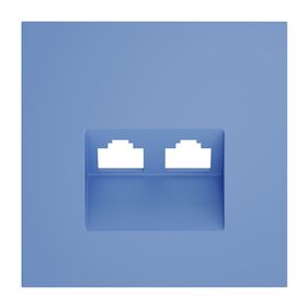 Накладка для розетки компьютерной двойной RJ45+RJ45 кат.6 S70 (деним) / Voltum VLS001415