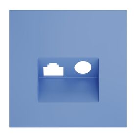 Накладка для розетки TV+RJ45 кат. 6 S70 (деним) / Voltum VLS002715