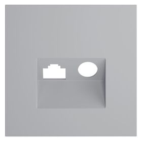 Накладка для розетки TV+RJ45 кат. 6 S70 (серый) / Voltum VLS002716
