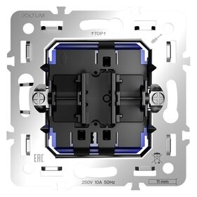 Механизм проходного переключателя одноклавишного 10А, S70 / Voltum VLS0103M