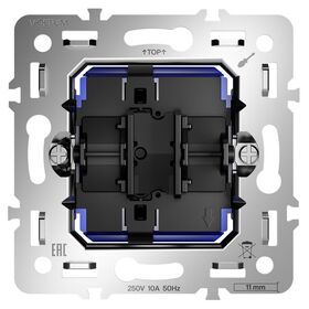 Механизм выключателя с самовозвратом одноклавишного 10А, S70 / Voltum VLS0106M