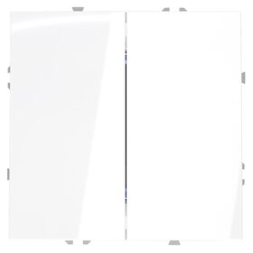 Перекрестный переключатель двухклавишный S70 (белый глянцевый) / Voltum VLS020501