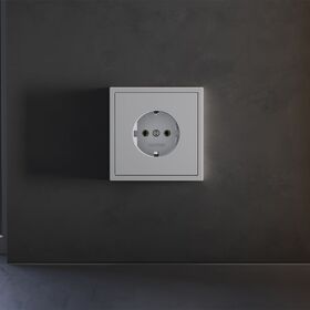 Накладка для розетки с заземлением S70 (серый) / Voltum VLS000616