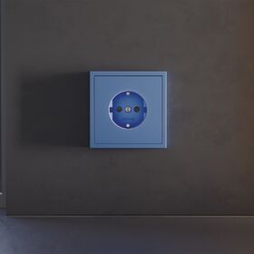 Накладка для розетки с заземлением и защитными шторками S70 (деним) / Voltum VLS000715