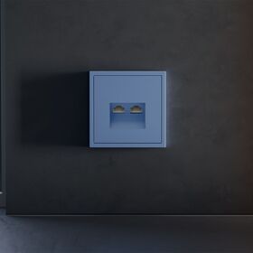 Накладка для розетки компьютерной двойной RJ45+RJ45 кат.6 S70 (деним) / Voltum VLS001415