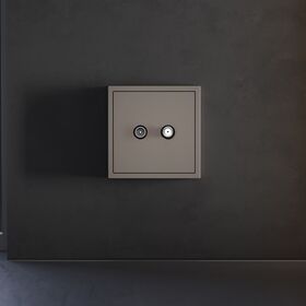 Накладка для розетки телевизионной оконечной TV+SAT S70 (капучино) / Voltum VLS001614