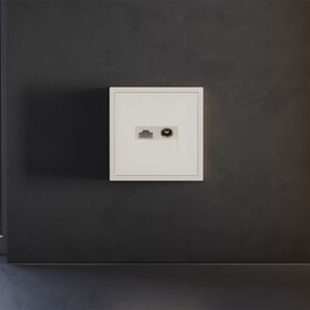 Накладка для розетки TV+RJ45 кат. 6 S70 (хлопок) / Voltum VLS002713