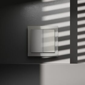 Перекрестный переключатель двухклавишный S70 (шелк) / Voltum VLS020504