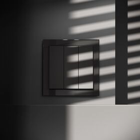 Выключатель трехклавишный S70 (черный матовый) / Voltum VLS030108